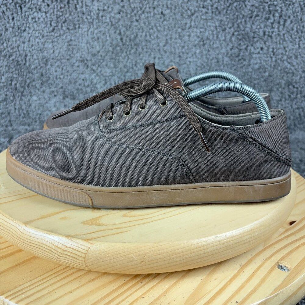 OluKai Kahu Lace Up Sneaker Mens Size 9 Brown Casual Shoe Comfort
